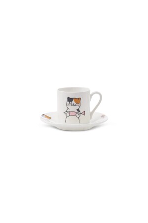 Set mit 6 Kaffeetassen mit Katze, 80 ml, 153. 03. 06. 8115 - 10