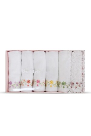 Set mit 6 Küchentüchern – Mitgift besticktes Handtuch 30 x 50 - 2