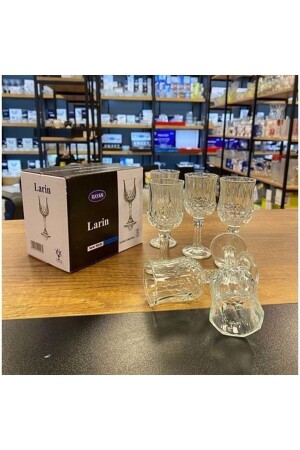 Set mit 6 Larin-Kaffee- und Wassergläsern, transparente Farbe LARİN - 1