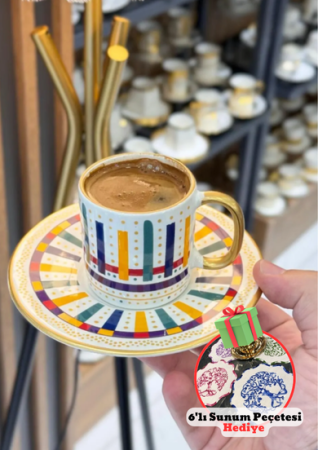 Set mit 6 Luxus-Kaffeetassen von Royal Maya - Onedekor