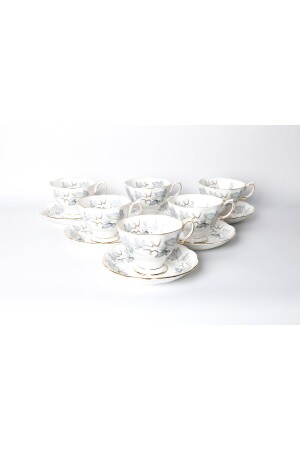 Set mit 6 Royal Albert Silver Maple Cups - 1