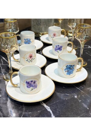 Set mit 6 Royal Flower Kaffeetassen - 2