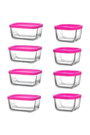 Set mit 8 Aufbewahrungsbehältern aus Glas LAV-CUB270-405 - Lav