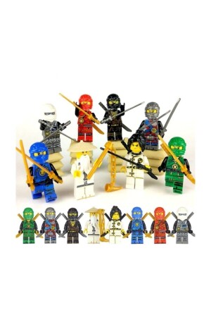 Set mit 8 Ninja-Lego-kompatiblen Zeichensätzen LEGGG33 - 1