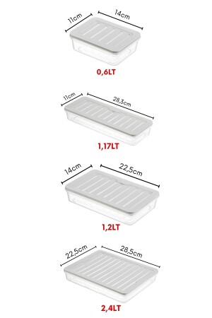 Set mit 9 mikrowellen- und gefriergeeigneten Aufbewahrungsbehältern von Freshbox in Creme - 9