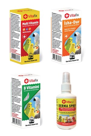 Set Ürün - Vitamin Seti - Tüm Kuş Türleri Için 4'lü Vitamin Seti - Tüm Kuş Türlerine Uygundur - 1