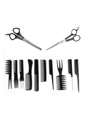 Set09 Friseurset Schere + Schere + 10-teiliges Kammset MBDMŞSDĞĞ - 2