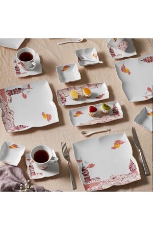 Sevda 32-teiliges Frühstücks-/Servierset aus Porzellan für 6 Personen 153. 03. 07. 9689 - Karaca