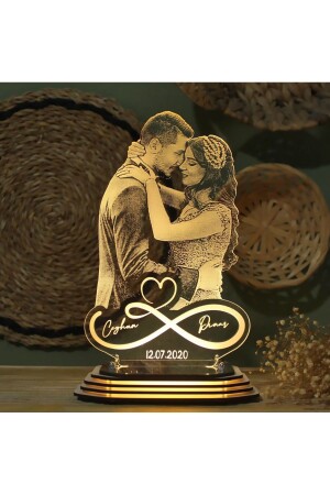 Sevgiliye Hediye Resimli 3D Lamba - Hediyeled