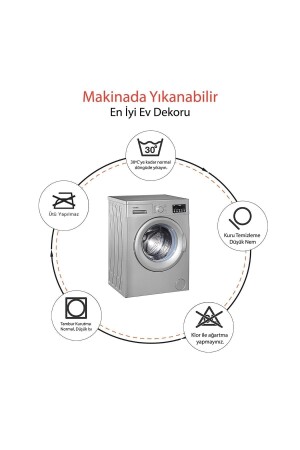 Sevimli Baskılı 2'li Banyo Paspası Seti - Kaymaz Tabanlı, Makinada Yıkanabilir, 50x80cm Ve 40x60cm 04-TKMBP-1JLQ - 6