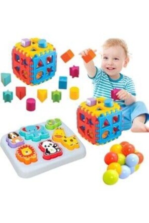 Nette Tiere Bultak + Bul Tak Puzzle Pädagogische Intelligenz Entwicklung Set 10 Stück Ball Geschenk/depomix DEPOMİKSAVMSNIBZT - Depomiks Avm