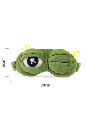 Sevimli Kurbağa Uyku Maskesi 3 Boyutlu Uyku Ve Seyahat Işık Geçirmez Göz Bandı - 3