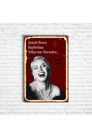 Sezen Aksu Retro Ahşap Poster - Trendposter