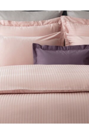 مقاس من قِبل الملك، مجموعة غطاء القطن الساتين، مسحوق وردي Sf93103 - Sefaoğlu tekstil