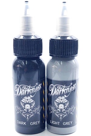 SHADOW TATTOO FARBSET GRAU 2 VERSCHIEDENE FARBEN DUNKELHEIT 30 ML - 1