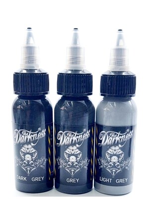 SHADOW TATTOO FARBSET GRAU 3 VERSCHIEDENE FARBEN DUNKELHEIT 30 ML - 1