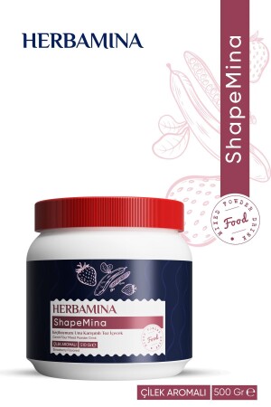 Shapemina Keçiboynuzu Unlu Toz Içecek - Çilek Aromalı - Herbamina