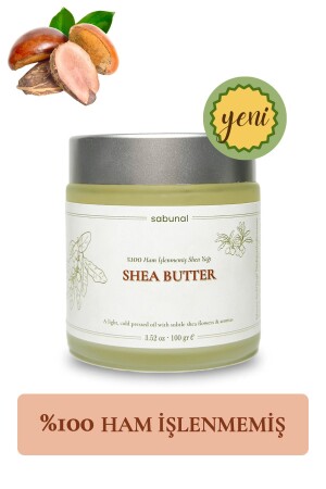 Shea Yağı Soğuk Sıkım Ham Işlenmemiş 1. Sınıf Kalite %100 Raw Virgin Shea Butter 100 gr - 1