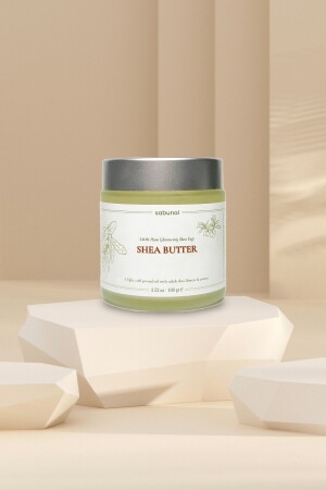 Shea Yağı Soğuk Sıkım Ham Işlenmemiş 1. Sınıf Kalite %100 Raw Virgin Shea Butter 100 gr - 4