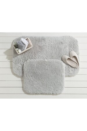 Sheep Banyo Paspası - Gri - 50x80-45x50 Cm 1KBAPA0525-8682116431606 - 1