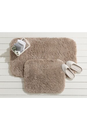 Sheep Banyo Paspası - Toprak - 60x100-50x60 Cm - 2