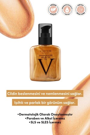 Shimmer Elixir Yüz Vücut Saç Bakım Yağı Vegan Yenileyici Onarıcı Nemlendirici 100ml - 3