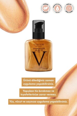 Shimmer Elixir Yüz Vücut Saç Bakım Yağı Vegan Yenileyici Onarıcı Nemlendirici 100ml - 5