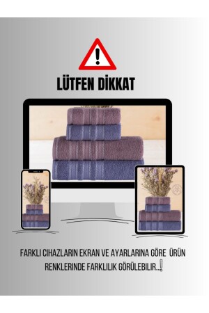 Shine 4 Parça Ekstra Yumuşak Banyo Havlu Seti Hamam Takımı 50x90-100x150 Cm SHİNE2023 - 7