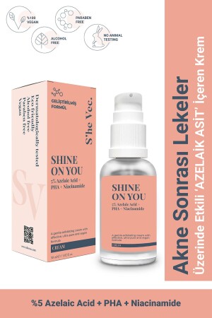 SHINE ON YOU – Barrierecreme gegen Akne und Hautunreinheiten mit Azelainsäure für empfindliche Haut (30 ml) SH-2102 - 1