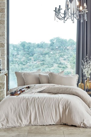 مجموعة غطاء مزدوج من القطن من المسلين - Shine Shine Double Duvet Cover - Dantela