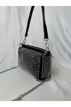 Shiny Stone Mini Bag Schwarze Sparkling Stone Umhängetasche für Damen - 6