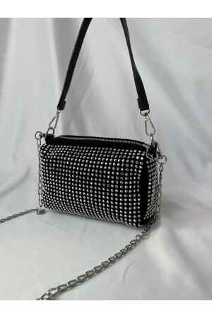 Shiny Stone Mini Bag Schwarze Sparkling Stone Umhängetasche für Damen - 7