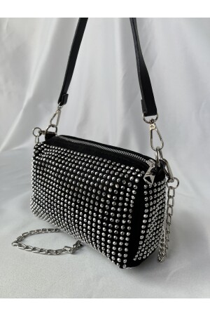 Shiny Stone Mini Bag Schwarze Sparkling Stone Umhängetasche für Damen - 8