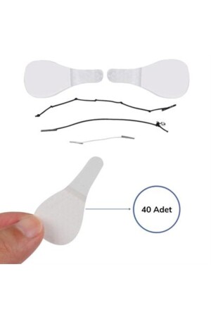 Shopzum 40 Stück elastische Hebebänder für Gesicht, Augenbrauen, Augen und Hals, AT05YT0005 - 4