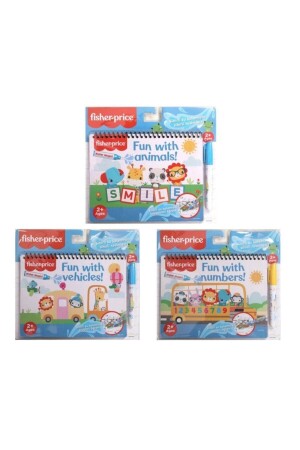 Sihirli Boyama Kitabı 3'lü Set Hayvanlar Sayılar Araçlar(water Magic Numbers Vehicles Animals) 3'lü kitap - 3