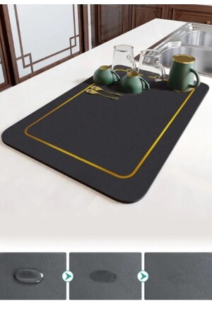 MNZ-Magic Dish Washing Mat جفاف الأطباق 40x50 جفاف الأطباق المثبتة - İndirimkap