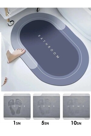 مقلاة حمام ممسحة غسل مع قاعدة غير زلقة 3-5 مم 40x60 - Kitchen Time