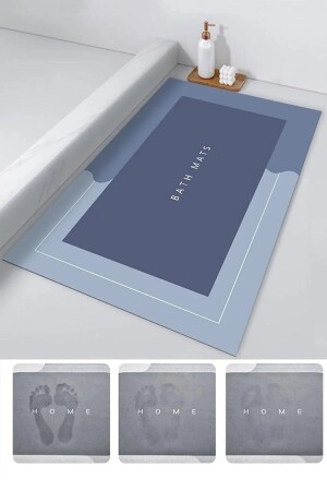 مادة من المياه الممتعة من نوع MNZ-Magic Water Absorbent Bath Mat غسل المياه مع مربع قاعدة غير زلقية 3-5 mm 40x60 - Beyzana