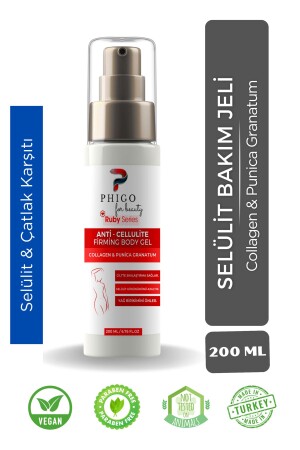 Sıkılaştırıcı Selülit ve Çatlak Giderici Yağ Yakmaya Yardımcı Jel 200 ML Phigo - 2