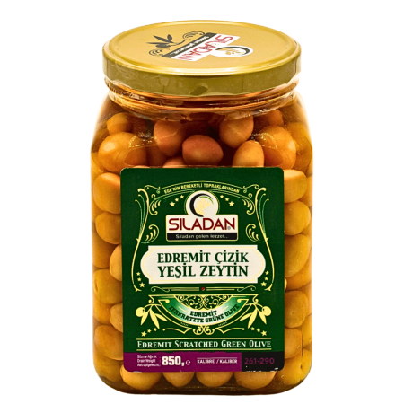 SILADAN EDREMIT CIZIK YESIL ZEYTIN 400 GR - Halal