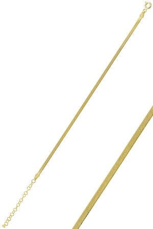 Silber 2-5 mm Dicke Goldfarbe italienisches flaches Modellarmband Sgtl10097gold - 1