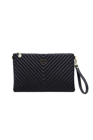 Silber & Polo Schwarz - Schwarzes Sp1034 Damen-Portfolio und Clutch - 4