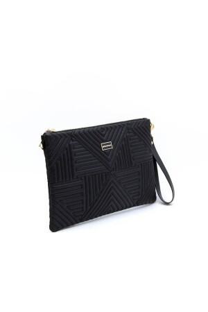 Silber & Polo Schwarz - Schwarzes Sp1034 Damen-Portfolio und Clutch - 4