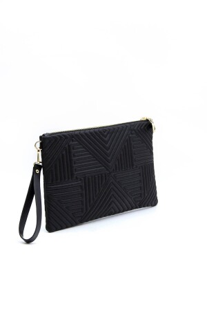 Silber & Polo Schwarz - Schwarzes Sp1034 Damen-Portfolio und Clutch - 5