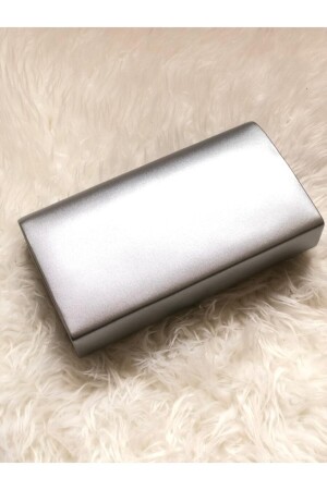 Silberfarbene Damen-Clutch - 4