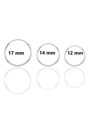 Silberne Creolen-Kombinationsohrringe, bestehend aus drei Größen - 1