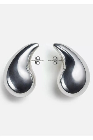 Silberne Tropfenmodell-Ohrringe von Bottega - 1