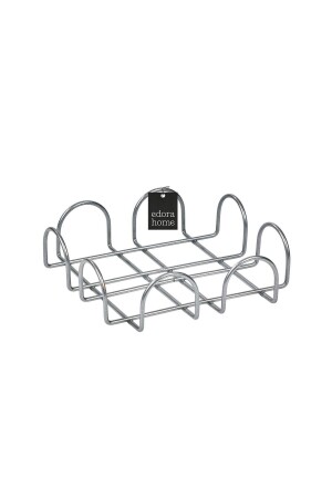 Silberner quadratischer 18-cm-Serviettenhalter-Café-Restaurant-Hotel- Luxus-Küchengeschirr Große Servietten aus Metall und Edelstahl - 4