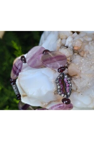 Silbernes Amethyst-Armband - 4