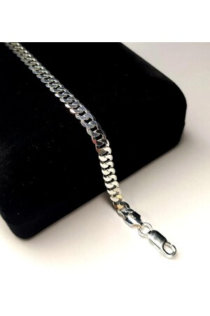 Silbernes italienisches Gourmet-Armband, 6 mm breit, 21 cm lang - Istanbulbigsale